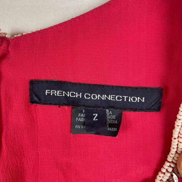 FCUK French Connection Bex Beaded Dress silk size 2 - Picture 5 of 10